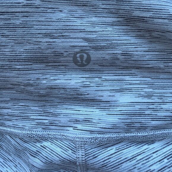 Lululemon Wunder Under High Rise Crop Legging Space Gray Alpine White - Picture 3 of 4